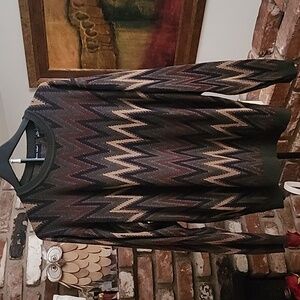 Northern Isles Vintage Zig Zag Knit Grandpa Sweater XL Retro 90s Style